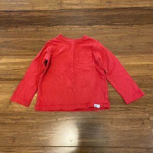 Gap Toddler Classic Red Long Sleeve Tee, Size 2 Years